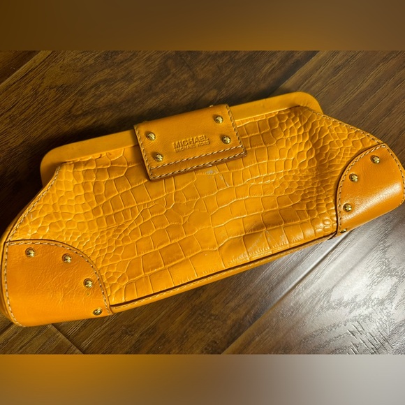 Vintage Michael Kors Croc Embossed Chain Clutch Bag - Picture 6 of 12